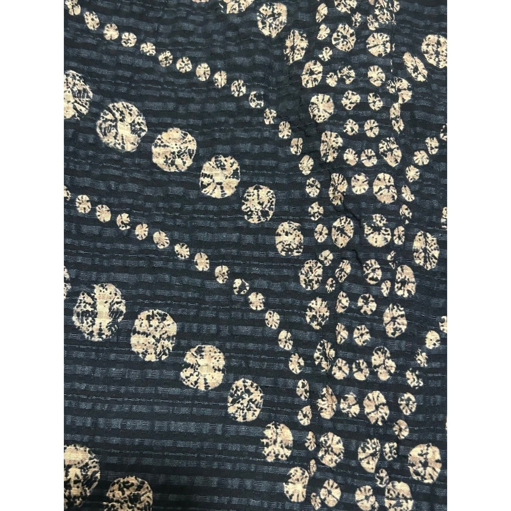 Marie Oliver Harly Top XS Navy Shibori Print Linen Blend Balloon Sleeve Blouse - Picture 6 of 7